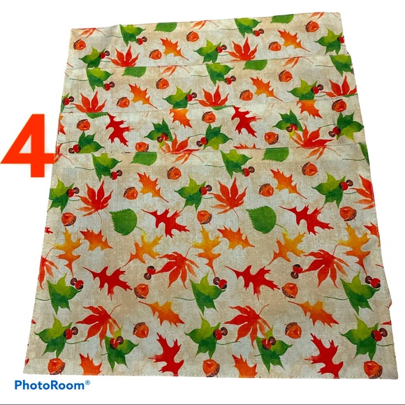 4~Fall Foliage Leaf & Acorn Fabric Placemat 12”x18 - Picture 4 of 4